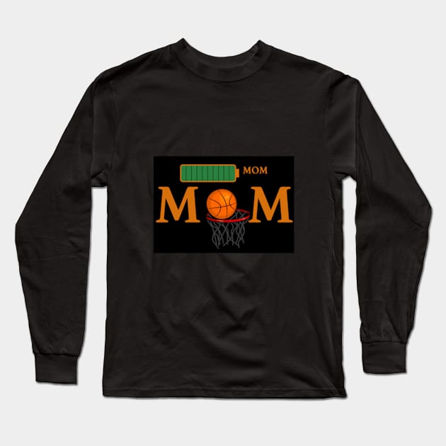 My heart is between mom's lap and basketball. Long Sleeve T-Shirt by NOSTALGIA1'